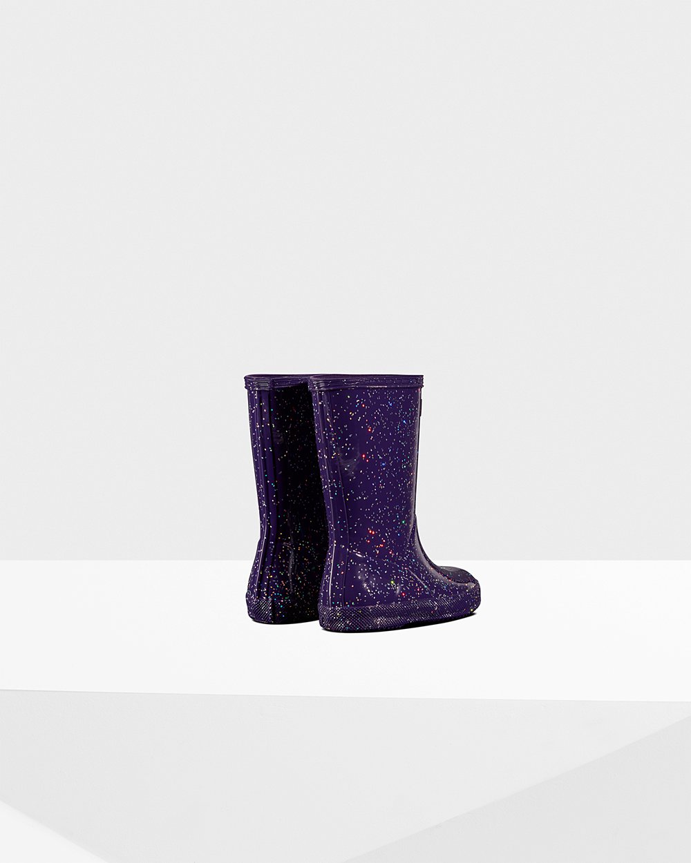 Hunter Niños Original First Giant Glitter - Botas de Lluvia Azules Moradas - 109-KRJIEF